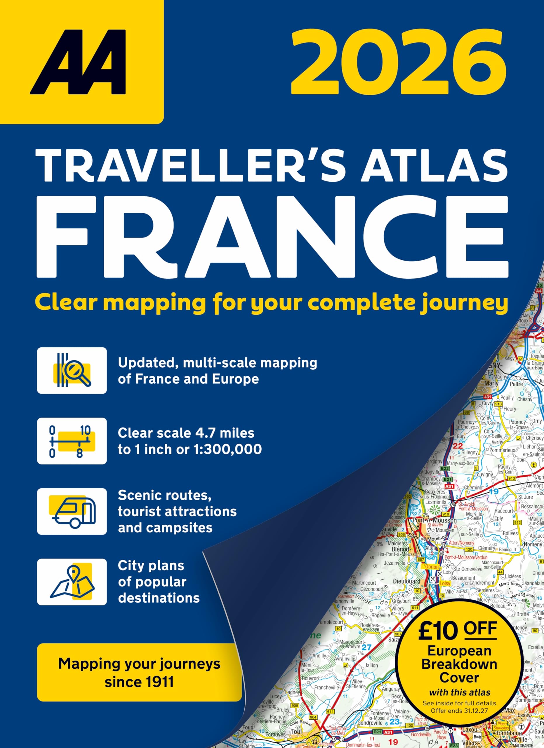AA Travellers Atlas France 2026 flexi bound (AA Road Atlas) (AA